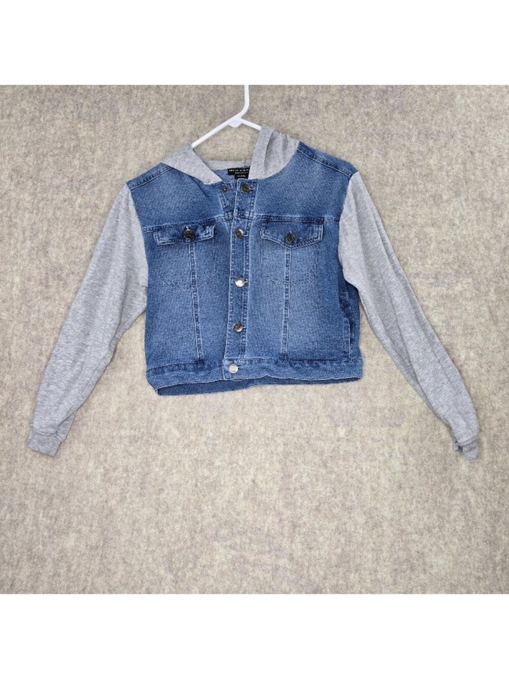 Denim Jacket With Grey Sleeves & Hood Social Standard By Sanctuary XL